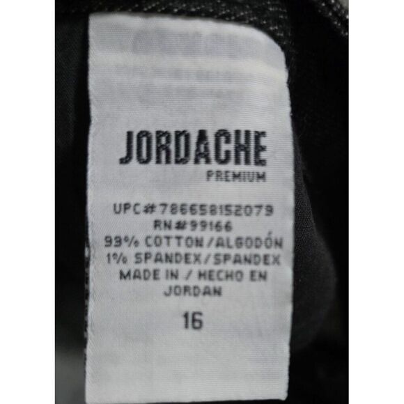 Jordache Premium Bootcut Jeans Size 16 Black Denim wardrobe staple classic goth - Picture 6 of 13